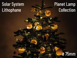 Solar System Lithophane Planet Lamps - ⌀75mm