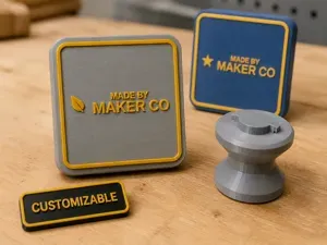 Customizable Square Maker's Mark Stamp