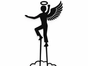 ángel en zancos llavero 