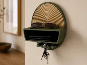 Entryway Organizer with Key Hooks – No AMS