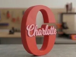 Charlotte Lettera C Nome Personalizzata Bicolore