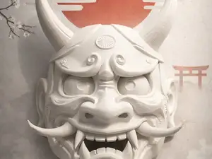 Oni Mask – Japanese Demon 3D Print Model
