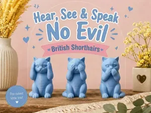 Hear, See & Speak No Evil British Short Hairs