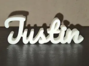 Justin Name Sign Display Decor