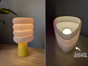 Dreieckige Retrolampe mit Korbstruktur A1 Mini