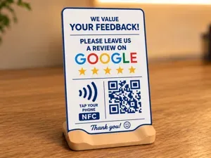 Dual NFC Review Card With QR CODE! – Customizable