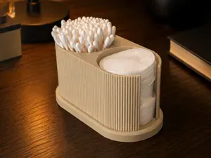 Japandi Cotton Pad & Cotton Swab Holder