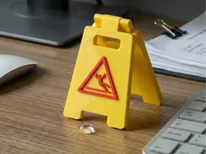 Mini "Wet Floor" Caution Sign