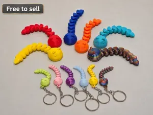 Flexi Worm – Keychain & Large Version Free to sell