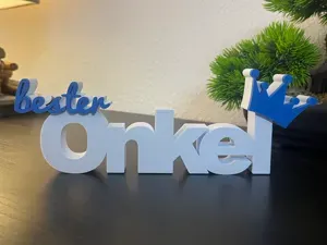 Bester Onkel - Persönlicher 3D-Schriftzug