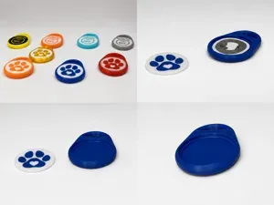 Medaillon d'identification NFC pour animaux solide