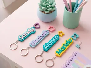 Llavero+Base Nombre Personalizable Doble Conexión