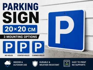 Parking Sign - 3 Mounting Options
