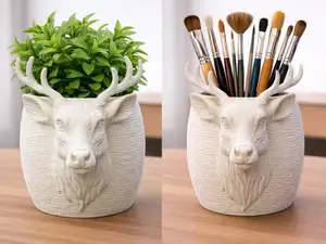 Deer Head organizer – pen holder or planter