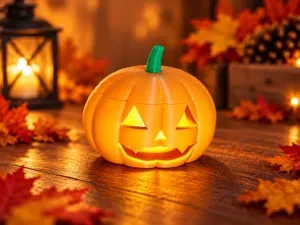 Halloween Pumpkin LED Tealight Holder