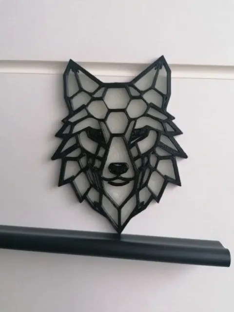 Geometric Wolf – One Line Wall Art (2 Versions) — Фото 4 из 5