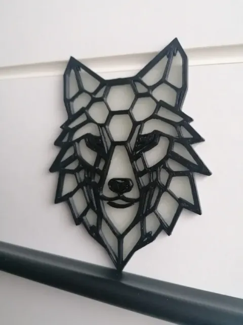 Geometric Wolf – One Line Wall Art (2 Versions) — Фото 3 из 5
