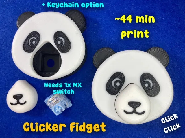 Panda Nose Clicker Fidget + Keychain (~44 mins)
