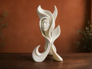 Botanical Woman Face Sculpture – The Unfolding