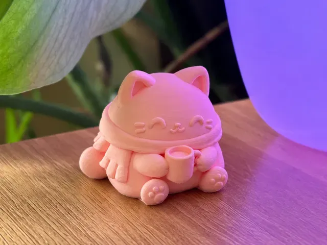 Cozy Cat - cute autumn figurine