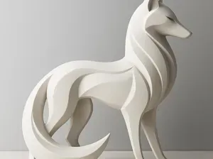 Statuette Loup élégant