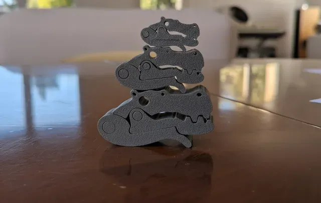 Hippo Bag Clip With Lock - Print In Place — Image 3 of 5