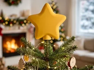 Festive Christmas Tree Star Topper Decoration