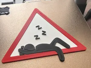 Warning sign - a nap in process