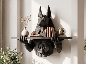 Egyptian God Anubis Wall Shelf Display