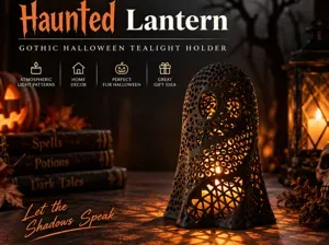 Haunted Lantern – Gothic Halloween Tealight Holder