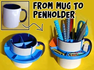 Mug penholder & desktop organizer