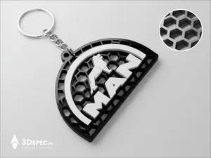Man logo keychain
