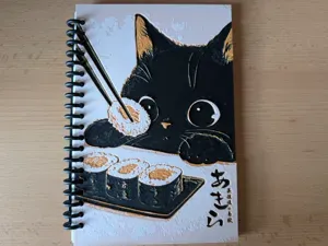 Cute sushi cat notebook cover