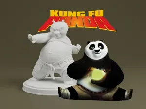 Po – Kung Fu Panda Fighting Stance 3D Model