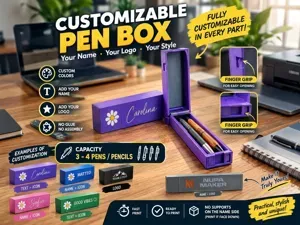 Customizable 3D Pen Holder – Name & Logo