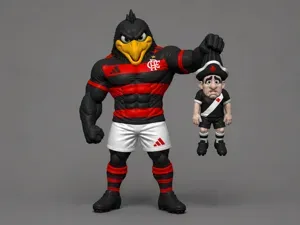 mascote do flamengo 25cm multicolor