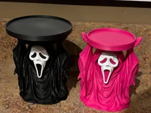 3 wick plate for ghost face candle holder