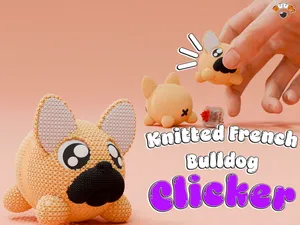 Knitted French Bulldog Fidget Clicker!