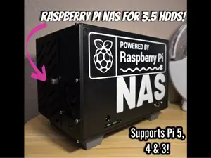 Raspberry Pi 5 NAS for 3.5 HDDs