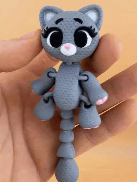 Cuddly Friends: Knitted Articulated Kitty! — Image 2 of 13