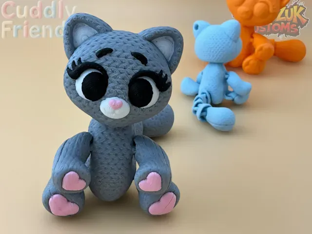 Cuddly Friends: Knitted Articulated Kitty! — Image 5 of 13