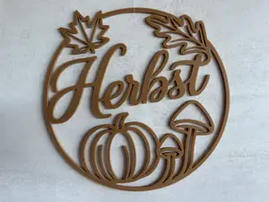 Herbst Blumenkranz und Türkranz