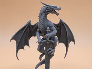 Dragon on Sword – Epic Fantasy Miniature