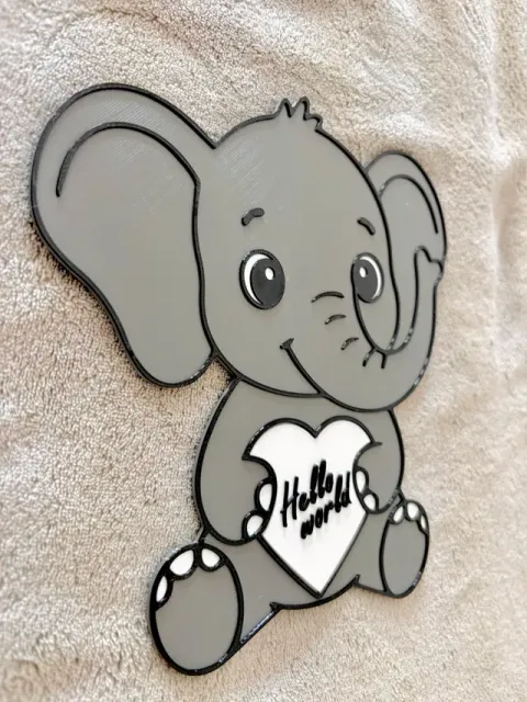 Cute Baby Elephant Milestone Sign with Plaques — Фото 5 из 6