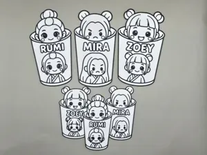 Kpop Noodle Cup Coloring Painting Kit Set