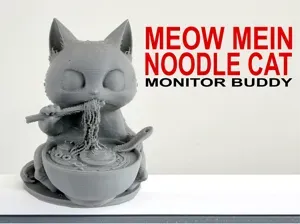 Meow Mein Noodle Ramen Cat Monitor Buddy