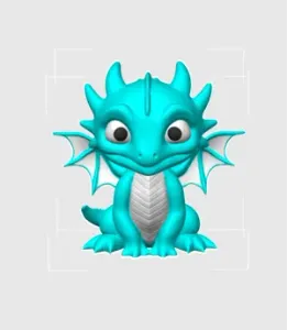 Luna the cute Baby Dragon inside Egg