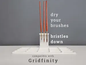 Paint Brush Holder | Bristles Down | Gridfinity