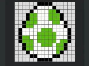 Green Yoshi egg pixel puzzle