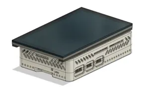 Raspberry Pi 5 Snap Fit Vented Case for Pimoroni Hyperpixel 4"